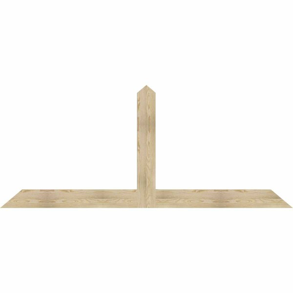 Ekena Millwork Portland Rough Sawn Timber Gable Bracket, Douglas Fir, 96"W x 40"H x 2"D x 6"F, 10/12 Pitch GBW096X40X0206POR00RDF - main